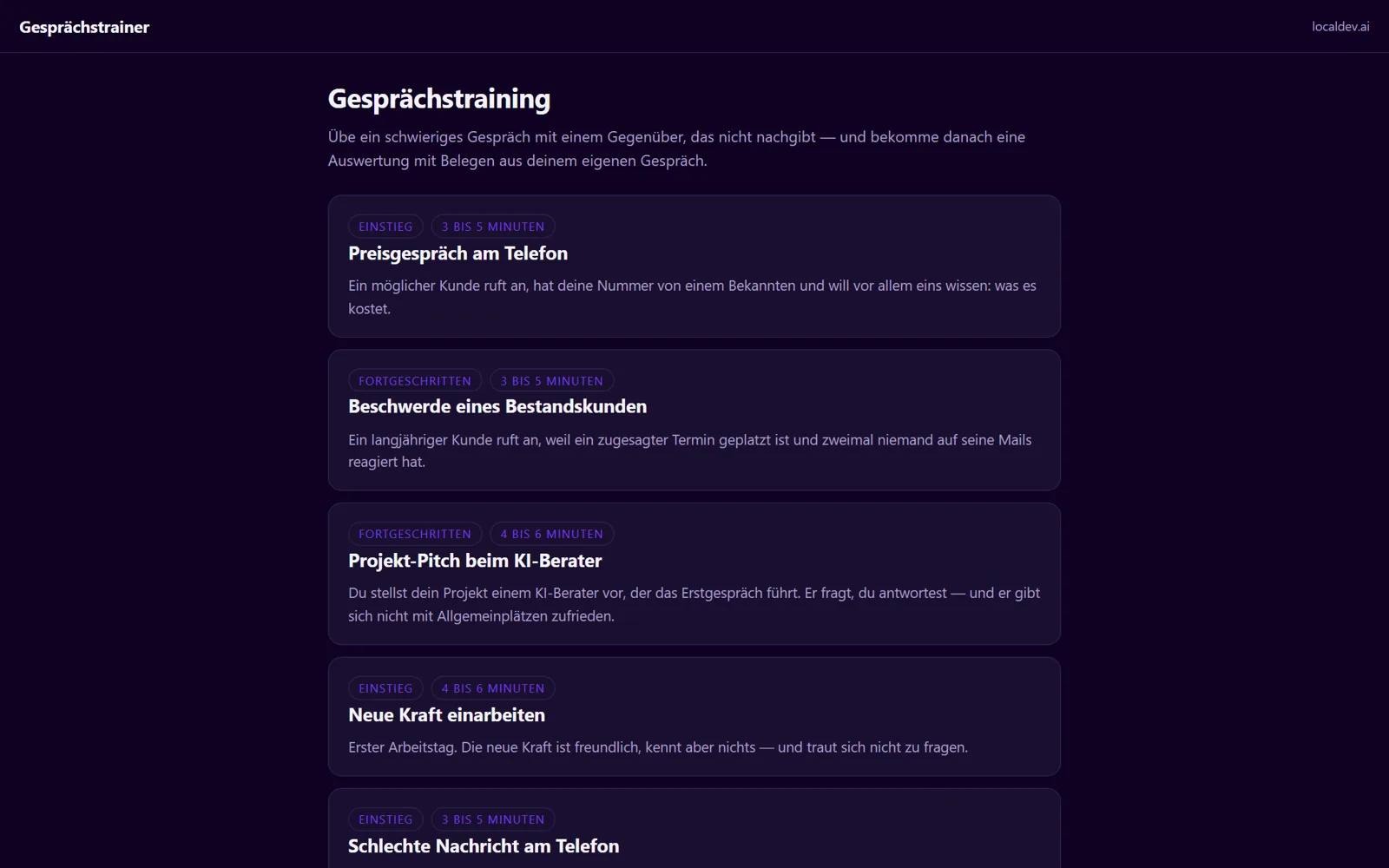 Gespr&auml;chstrainer